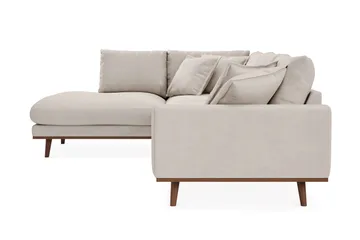 Copenhagen Premium 4-istuttava Vasenkätinen L-muotoinen Sohva Schäslongilla Kankaasta - Beige - Huonekalut - Sohva - Divaanisohva