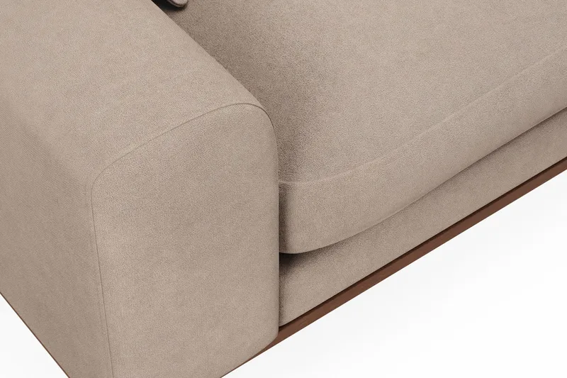 Copenhagen Premium 4-istuttava Oikeakätinen L-muotoinen Divaanisohva Kankaasta - Vaaleanruskea - Huonekalut - Sohva - Divaanisohva - 3 istuttava sohva divaanilla