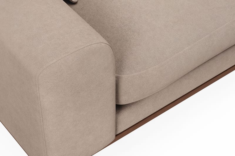 Copenhagen Premium 4-istuttava Oikeakätinen L-muotoinen Sohva Schäslongilla Kankaasta - Vaaleanruskea - Huonekalut - Sohva - Divaanisohva