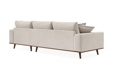 Copenhagen Premium 4-istuttava Oikeakätinen L-muotoinen Divaanisohva Kankaasta - Beige - Huonekalut - Sohva - Divaanisohva - 3 istuttava sohva divaanilla