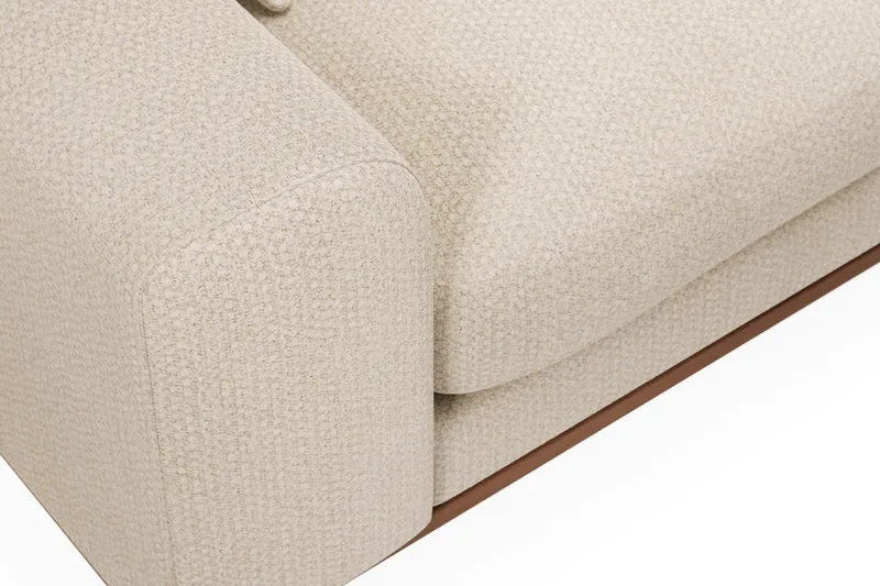 Copenhagen Premium 4-istuttava Oikeakätinen L-muotoinen Divaanisohva Chenillekankaalla - Vaalea beige - Huonekalut - Sohva - Divaanisohva