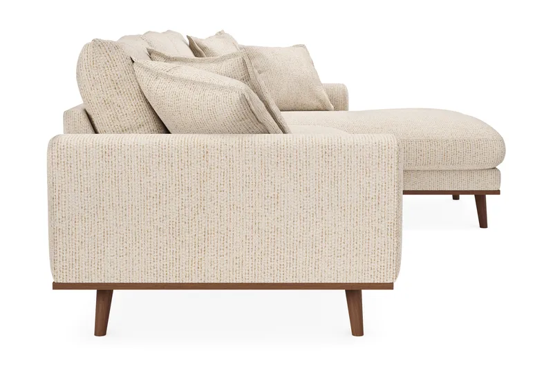 Copenhagen Premium 4-istuttava Oikeakätinen L-muotoinen Divaanisohva Chenillekankaalla - Beige - Huonekalut - Sohva - Divaanisohva