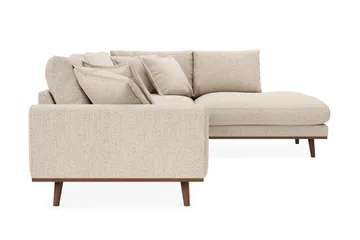 Copenhagen Premium 4-istuttava Oikeakätinen L-muotoinen Sohva Schäslongilla Chenillekankaalla - Beige - Huonekalut - Sohva - Divaanisohva