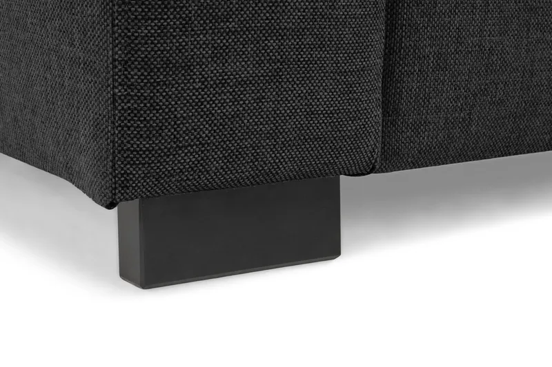 Crazy 3-istuttava Käännettävä L-muotoinen Divaanisohva Kankaalla sis. Kuorityynyt - Tummanharmaa - Huonekalut - Sohva - Divaanisohva - 3 istuttava sohva divaanilla