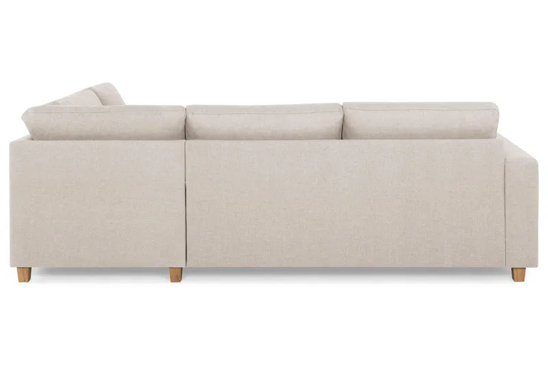 Crazy 3-istuttava Oikeakätinen L-muotoinen Divaanisohva Kankaalla - Beige - Huonekalut - Sohva - Divaanisohva - 3 istuttava sohva divaanilla