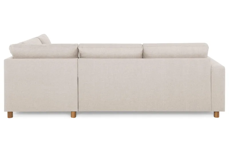 Crazy 3-istuttava Oikeakätinen L-muotoinen Divaanisohva Kankaalla - Beige - Huonekalut - Sohva - Divaanisohva - 3 istuttava sohva divaanilla