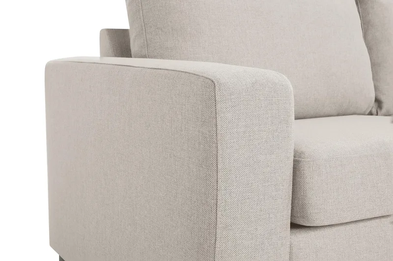 Crazy 3-istuttava Oikeakätinen L-muotoinen Divaanisohva Kankaalla - Beige - Huonekalut - Sohva - Divaanisohva - 3 istuttava sohva divaanilla