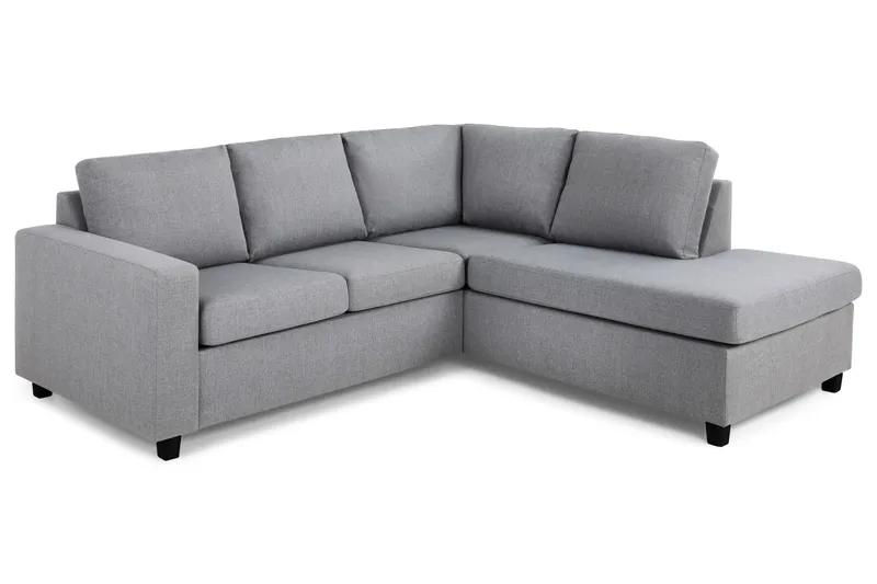 Crazy 3-istuttava Oikeakätinen L-muotoinen Divaanisohva Kankaalla - Harmaa - Huonekalut - Sohva - Divaanisohva - 2 istuttava sohva divaanilla