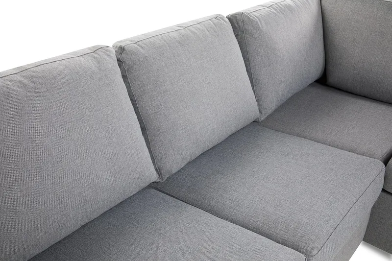 Crazy 3-istuttava Oikeakätinen L-muotoinen Divaanisohva Kankaalla - Harmaa - Huonekalut - Sohva - Divaanisohva - 2 istuttava sohva divaanilla