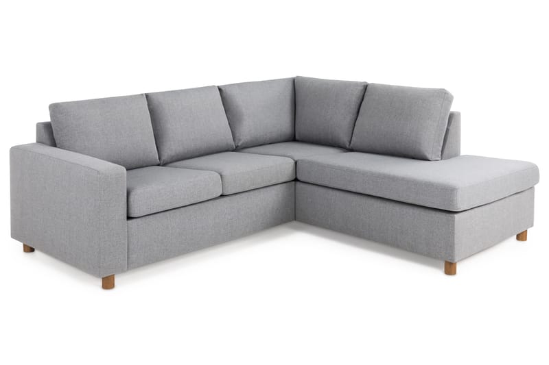 Crazy 3-istuttava Oikeakätinen L-muotoinen Divaanisohva Kankaalla - Harmaa - Huonekalut - Sohva - Divaanisohva - 2 istuttava sohva divaanilla