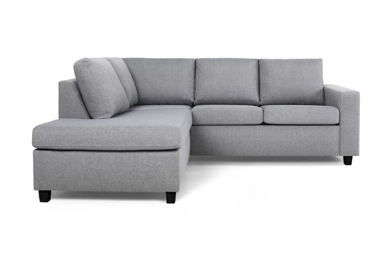 Crazy 3-istuttava Vasenkätinen L-muotoinen Divaanisohva Kankaalla, Harmaa