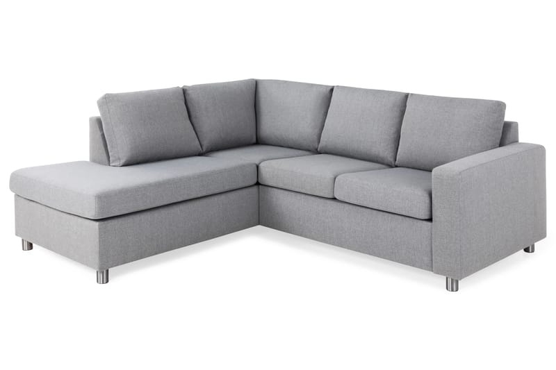 Crazy 3-istuttava Vasenkätinen L-muotoinen Divaanisohva Kankaalla - Harmaa - Huonekalut - Sohva - Divaanisohva - 2 istuttava sohva divaanilla