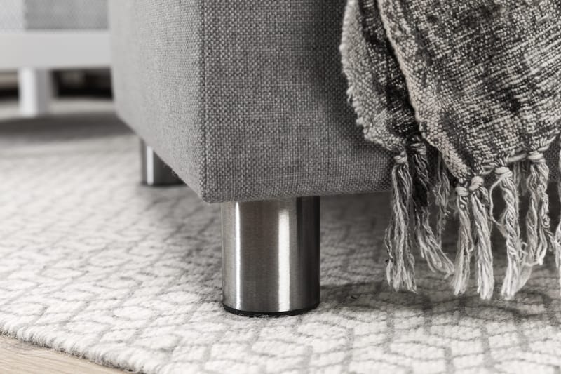 Crazy 3-istuttava Vasenkätinen L-muotoinen Divaanisohva Kankaalla - Harmaa - Huonekalut - Sohva - Divaanisohva - 2 istuttava sohva divaanilla