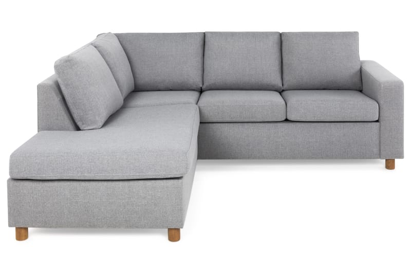 Crazy 3-istuttava Vasenkätinen L-muotoinen Divaanisohva Kankaalla - Harmaa - Huonekalut - Sohva - Divaanisohva - 2 istuttava sohva divaanilla