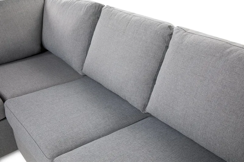 Crazy 3-istuttava Vasenkätinen L-muotoinen Divaanisohva Kankaalla - Harmaa - Huonekalut - Sohva - Divaanisohva - 2 istuttava sohva divaanilla