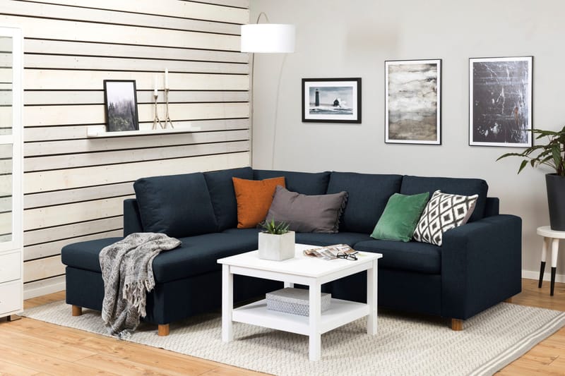 Crazy 3-istuttava Vasenkätinen L-muotoinen Divaanisohva Kankaalla - Sininen - Huonekalut - Sohva - Divaanisohva - 2 istuttava sohva divaanilla