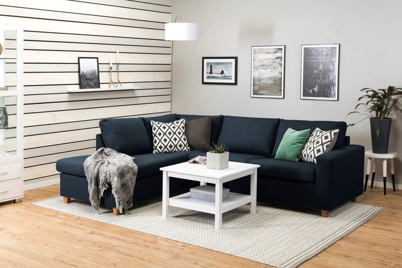 Crazy 3-istuttava Vasenkätinen L-muotoinen Divaanisohva Kankaalla - Sininen - Huonekalut - Sohva - Divaanisohva