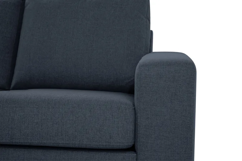 Crazy 3-istuttava Vasenkätinen L-muotoinen Schäslongsohva Kankaalla - Sininen - Huonekalut - Sohva - Divaanisohva - 3 istuttava sohva divaanilla