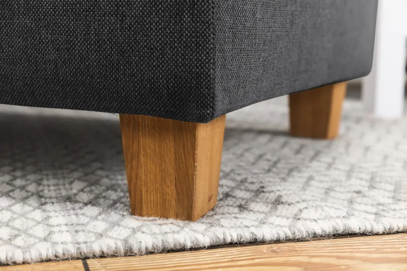 Crazy 4-istuttava Käännettävä L-muotoinen Divaanisohva Kankaalla - Tummanharmaa - Huonekalut - Sohva - Divaanisohva - 4 istuttava sohva divaanilla