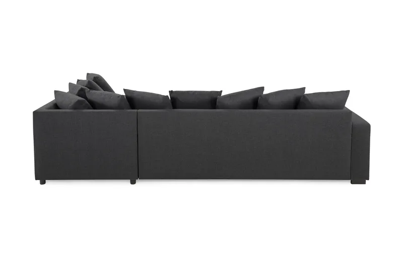 Crazy 4-istuttava Oikeakätinen L-muotoinen Schäslongsohva Kankaalla sis. Kuorityynyt - Tummanharmaa - Huonekalut - Sohva - Divaanisohva