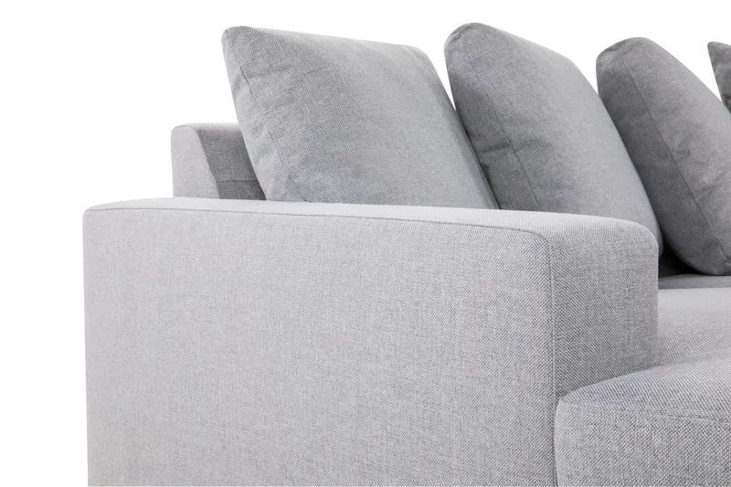 Crazy 4-istuttava Oikeakätinen U-muotoinen Large Sohva Divaanilla ja Schäslongilla Kankaalla sis. Kuorityynyt - Harmaa - Huonekalut - Sohva - Divaanisohva