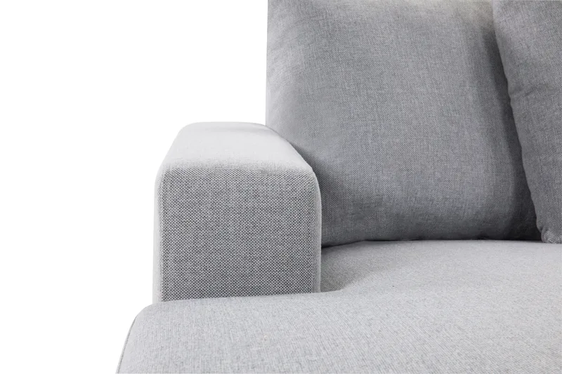 Crazy 4-istuttava Oikeakätinen U-muotoinen Large Sohva Divaanilla ja Schäslongilla Kankaalla sis. Kuorityynyt - Harmaa - Huonekalut - Sohva - Divaanisohva