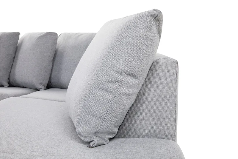 Crazy 4-istuttava Oikeakätinen U-muotoinen Large Sohva Divaanilla ja Schäslongilla Kankaalla sis. Kuorityynyt - Harmaa - Huonekalut - Sohva - Divaanisohva
