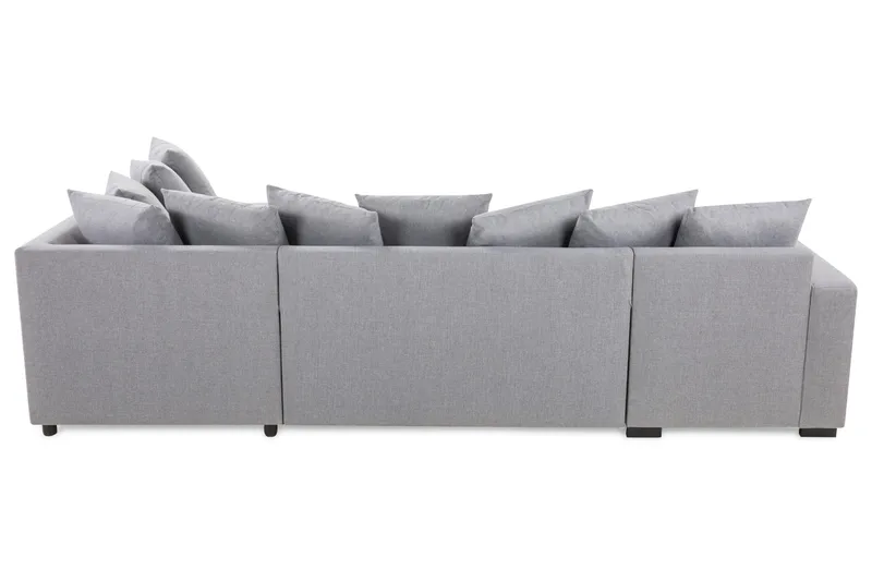 Crazy 4-istuttava Oikeakätinen U-muotoinen Large Sohva Divaanilla ja Schäslongilla Kankaalla sis. Kuorityynyt - Harmaa - Huonekalut - Sohva - Divaanisohva