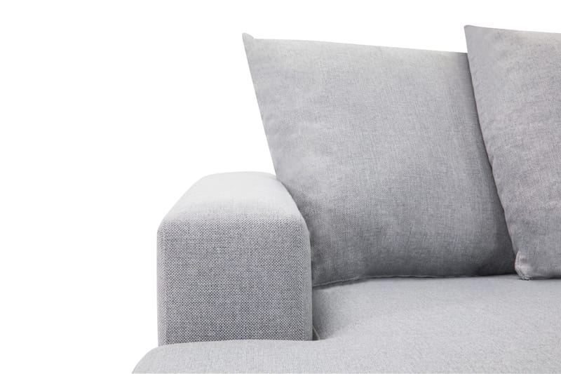 Crazy 4-istuttava Oikeakätinen U-muotoinen Small Sohva Divaanilla ja Schäslongilla Kankaalla sis. Kuorityynyt - Harmaa - Huonekalut - Sohva - Divaanisohva