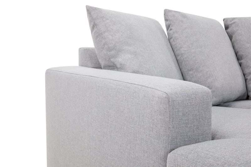 Crazy 4-istuttava Oikeakätinen U-muotoinen Small Sohva Divaanilla ja Schäslongilla Kankaalla sis. Kuorityynyt - Harmaa - Huonekalut - Sohva - Divaanisohva