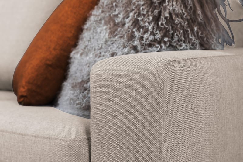 Crazy 4-istuttava Vasenkätinen L-muotoinen Divaanisohva Kankaalla - Beige - Huonekalut - Sohva - Divaanisohva - 3 istuttava sohva divaanilla