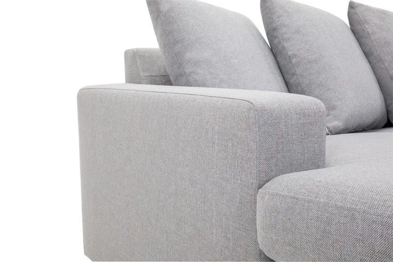 Crazy 5-istuttava Oikeakätinen U-muotoinen X-Large Sohva Divaanilla ja Schäslongilla Kankaalla sis. Kuorityynyt - Harmaa - Huonekalut - Sohva - Divaanisohva