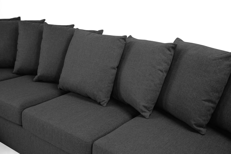 Crazy 5-istuttava Vasenkätinen U-muotoinen X-Large Sohva Divaanilla ja Schäslongilla Kankaalla sis. Kuorityynyt - Tummanharmaa - Huonekalut - Sohva - Divaanisohva
