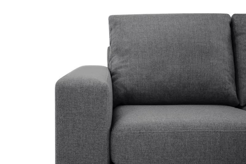 Crazy Limited Edition 4-istuttava Oikeakätinen L-muotoinen Schäslongsohva Kankaalla - Tummanharmaa - Huonekalut - Sohva - Divaanisohva