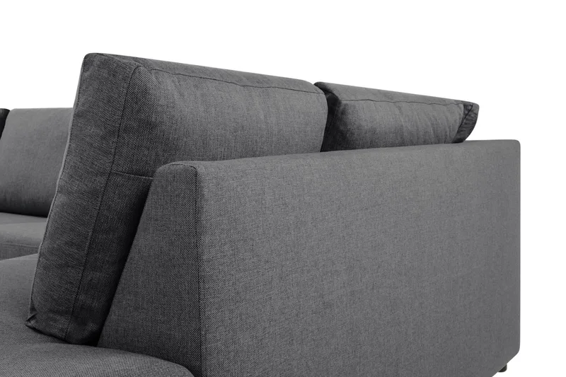 Crazy Limited Edition 4-istuttava Oikeakätinen L-muotoinen Schäslongsohva Kankaalla - Tummanharmaa - Huonekalut - Sohva - Divaanisohva