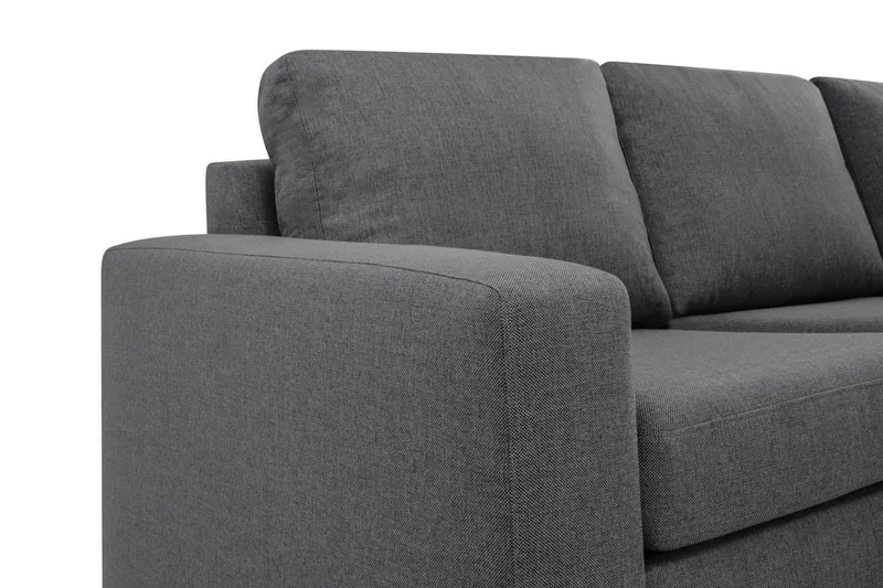 Crazy Limited Edition 4-istuttava Oikeakätinen L-muotoinen Schäslongsohva Kankaalla - Tummanharmaa - Huonekalut - Sohva - Divaanisohva