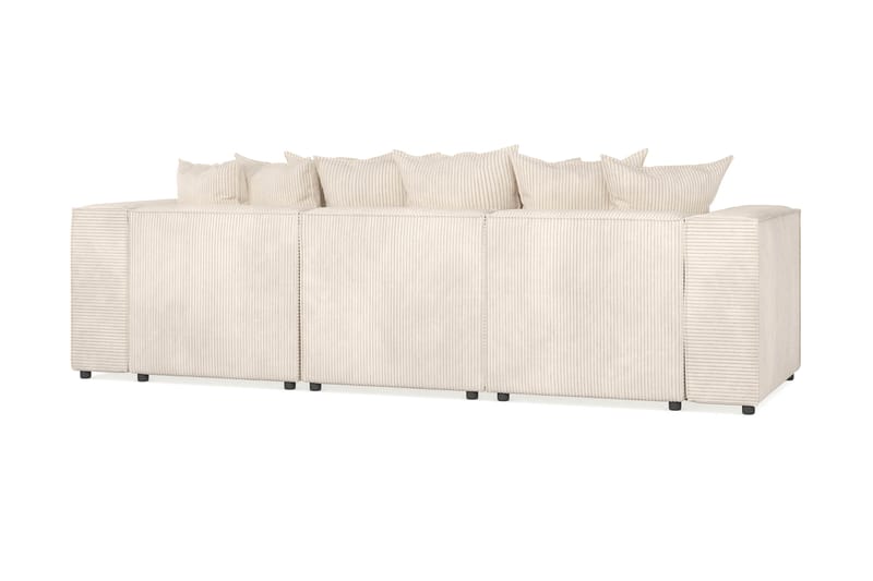 Cubo 4-istuttava Käännettävä L-muotoinen Syvä Modulaarisohva Divaanilla Manchester-kankaalla - Beige - Huonekalut - Sohva - Divaanisohva - 3 istuttava sohva divaanilla