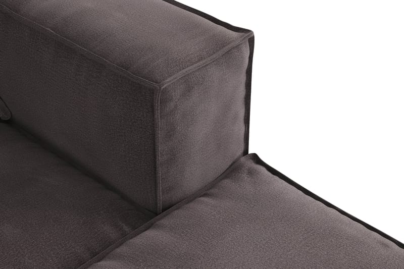 Cubo 4-istuttava Käännettävä L-muotoinen Syvä Modulaarisohva Divaanilla Sametilla - Tummanharmaa - Huonekalut - Sohva - Divaanisohva - 3 istuttava sohva divaanilla