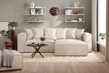 Cubo 4-istuttava L-muotoinen Syvä Modulaarisohva Divaanilla Manchester-kankaalla - Beige - Huonekalut - Sohva - Divaanisohva