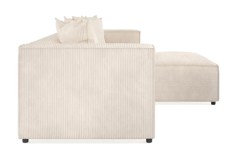 Cubo 4-istuttava L-muotoinen Syvä Modulaarisohva Divaanilla Manchester-kankaalla - Beige - Huonekalut - Sohva - Divaanisohva