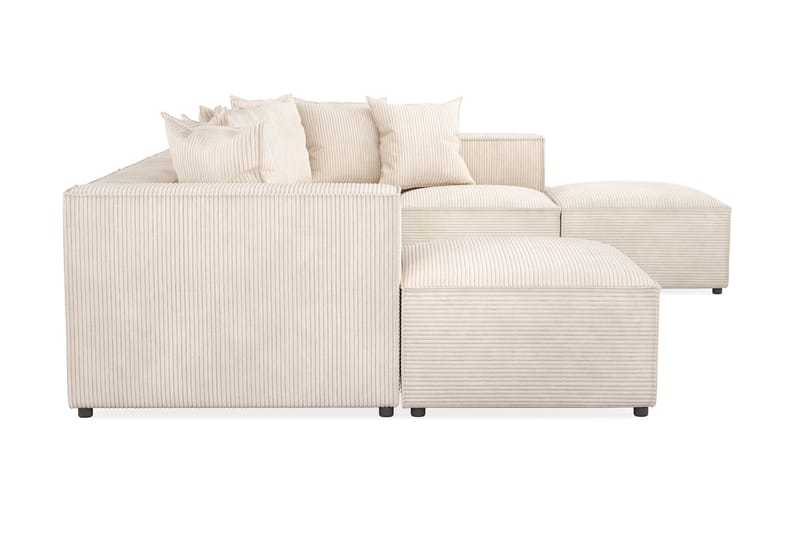 Cubo 5-istuttava U-muotoinen Syvä Modulaarisohva Divaanilla ja Divaanituolilla Manchester-kankaalla - Beige - Huonekalut - Sohva - Divaanisohva