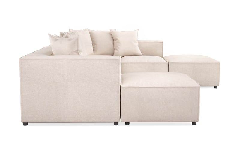Cubo 5-istuttava U-muotoinen Syvä Modulaarisohva Divaanilla ja Divaanituolilla Sametilla - Beige - Huonekalut - Sohva - Divaanisohva