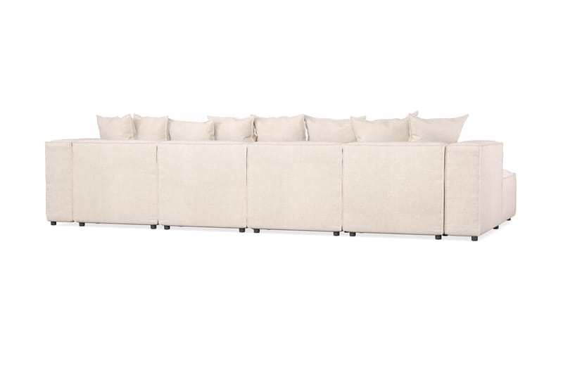 Cubo 5-istuttava U-muotoinen Syvä Modulaarisohva Divaanilla ja Divaanituolilla Sametilla - Beige - Huonekalut - Sohva - Divaanisohva