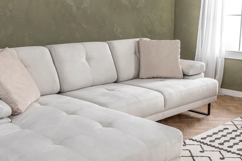 Divaanisohva 3:n ist Caboolture - Beige - Huonekalut - Sohva - Divaanisohva - 3 istuttava sohva divaanilla