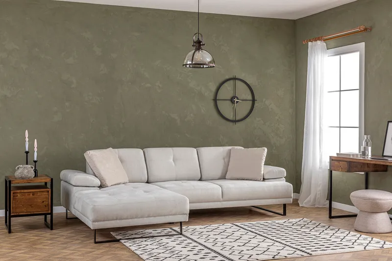 Divaanisohva 3:n ist Caboolture - Beige - Huonekalut - Sohva - Divaanisohva - 3 istuttava sohva divaanilla