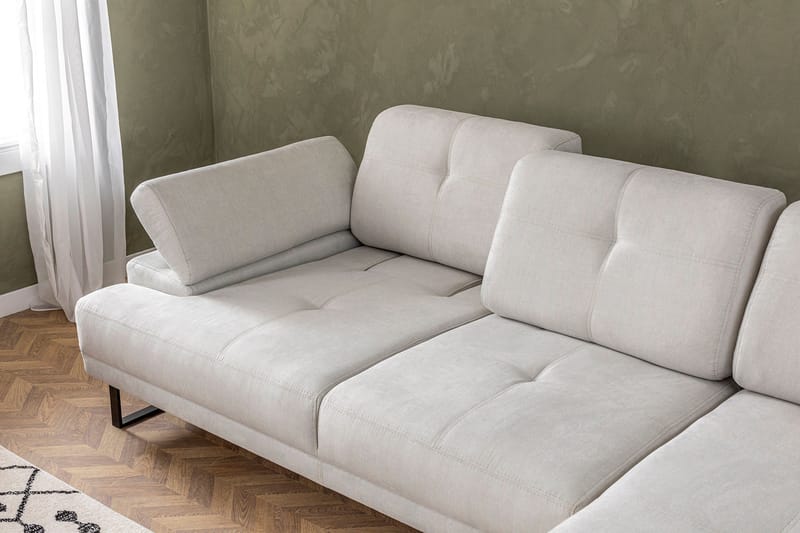 Divaanisohva 3:n ist Caboolture - Beige - Huonekalut - Sohva - Divaanisohva - 3 istuttava sohva divaanilla