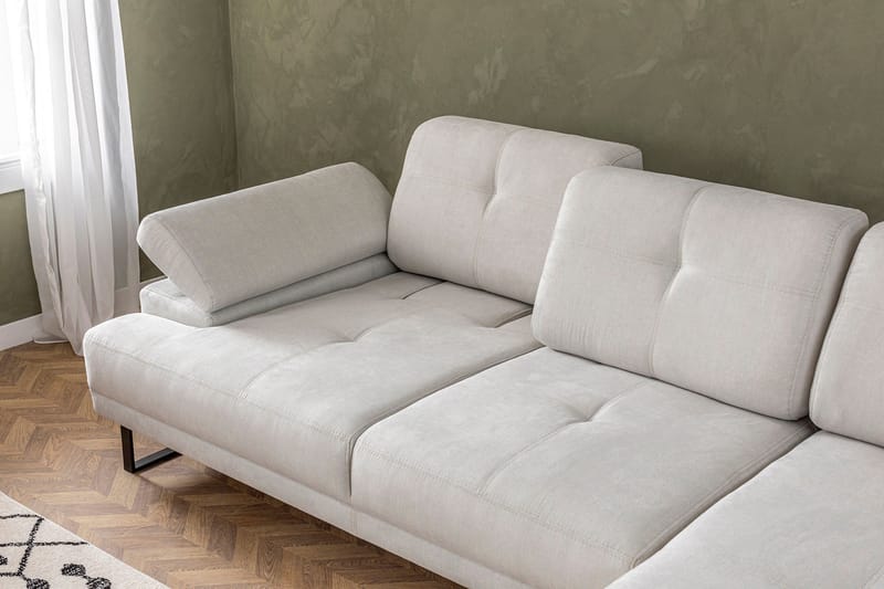 Divaanisohva 3:n ist Caboolture - Beige - Huonekalut - Sohva - Divaanisohva - 3 istuttava sohva divaanilla