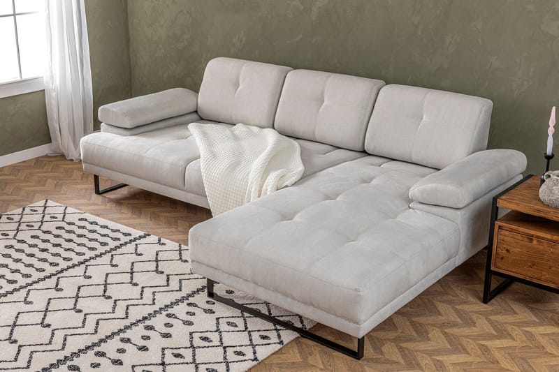 Divaanisohva 3:n ist Caboolture - Beige - Huonekalut - Sohva - Divaanisohva - 3 istuttava sohva divaanilla