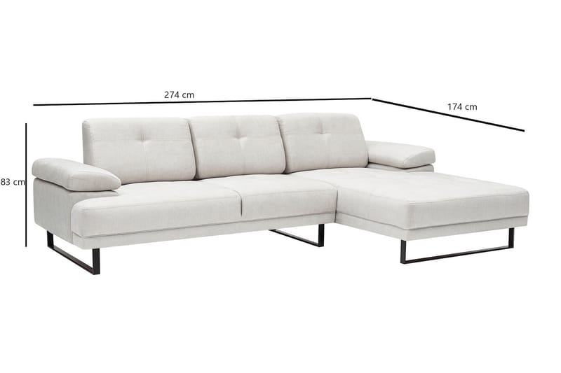 Divaanisohva 3:n ist Caboolture - Beige - Huonekalut - Sohva - Divaanisohva - 3 istuttava sohva divaanilla