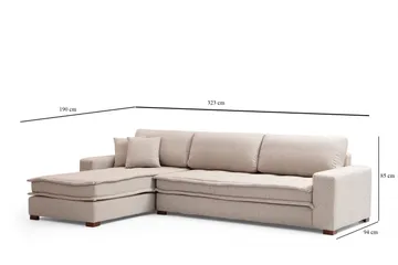 Divaanisohva 3:n ist Springhills - Beige - Huonekalut - Sohva - Divaanisohva - 3 istuttava sohva divaanilla